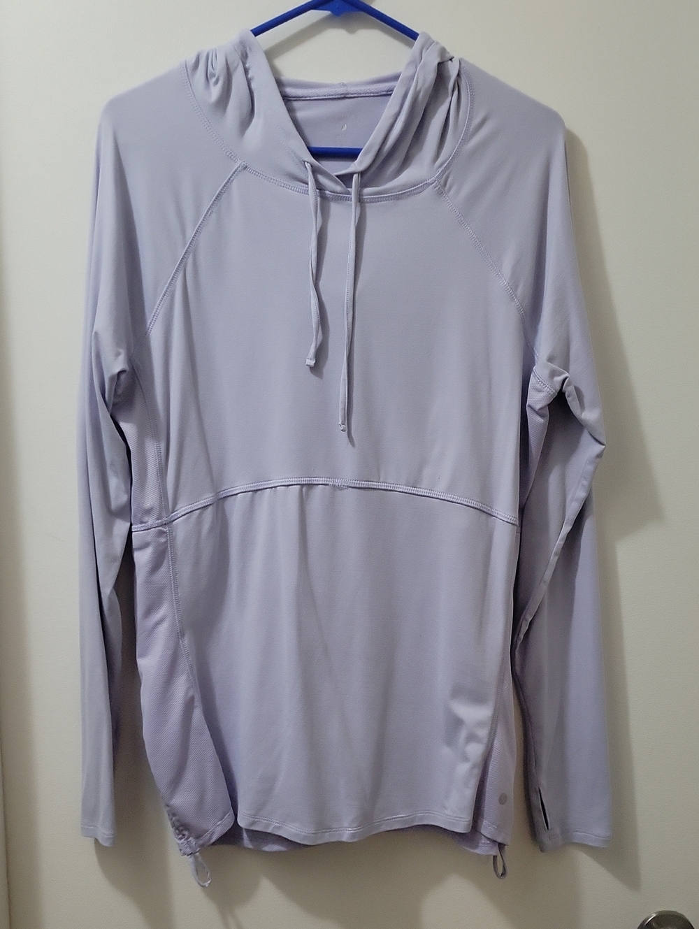 Light Lavender Long Sleeve Hooded Pullover